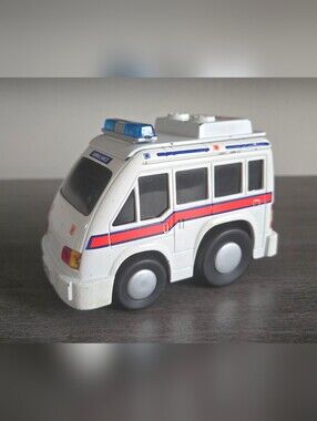 Diecast Emergency Vehicle Ambulance #1328 Pull Back Toy Hong Kong